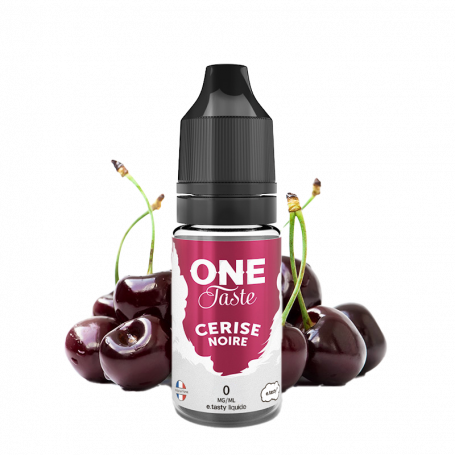 E-liquide cerise noire etasty avec visuel de cerises autour du flacon