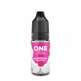 E-Liquide Framboise Sauvage de chez E.Tasty flacon en 10ml au milieu avec un visuel de plusieurs framboise en bas autour 2