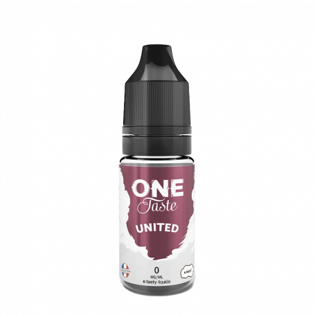 E-Liquide United E.Tasty le flacon de 10ml sur fond blanc