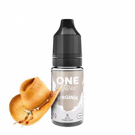 E-Liquide Virginia 10ml gamme One Taste fabricant E.Tasty avec côté gauche un chapeau de cowboy