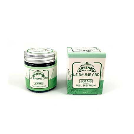 baume CBD Greeneo Full Spectrum 300 mg et son conditionnement boutique de cbd toulouse