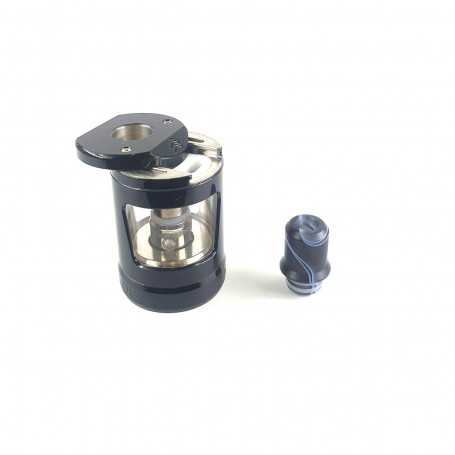Clearomiseur Zlide D24 Innokin noir top-cap ouvert et drip posé Ismoke 31 boutique cigarette électronique Clearomiseur Zlide D24 Innokin noir top-cap ouvert et drip posé Ismoke 31 boutique cigarette électronique