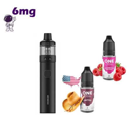 Kit démarrage Pod GTX GO 40 Noir Vaporesso + 2 e-liquide Classique Fruité