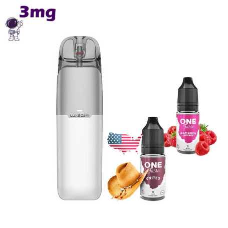 Kit-démarrage-Pod-Luxe-Q2-SE-pearl-white-1000mAh-Vaporesso-tabac-united-framboise-sauvage-3mg Kit-démarrage-Pod-Luxe-Q2-SE-pearl-white-1000mAh-Vaporesso-tabac-united-framboise-sauvage-3mg