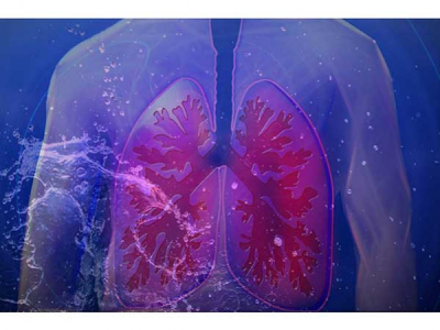 cigarette électronique et  vapeur d'eau dans les poumons